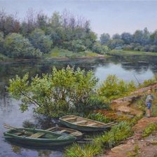 Схема вышивки «пейзаж»