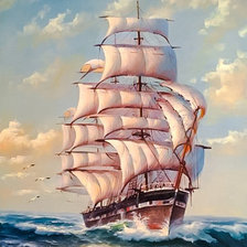 Схема вышивки «Frigate.»