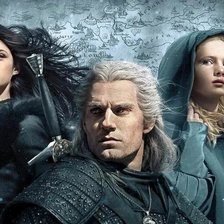 Схема вышивки «Геральд, Цири, Энефер»