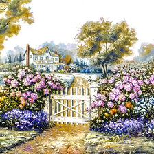 Схема вышивки «House of Roses.»