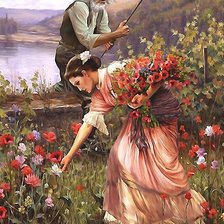 Схема вышивки «На маковом поле»