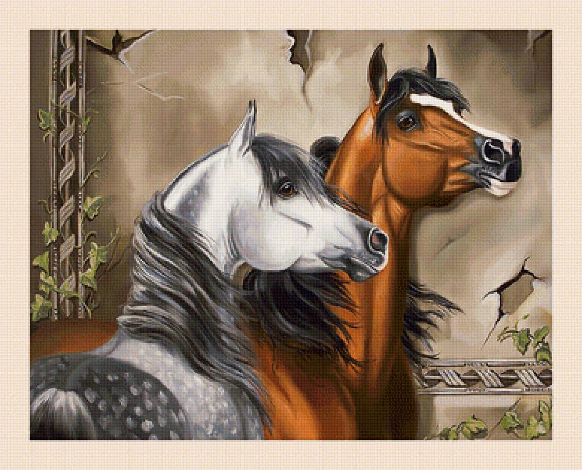 Лошади. - животные, кони, лошади - предпросмотр