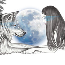 Схема вышивки «Girl Lupo Luna»