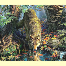 Схема вышивки «Волк.»