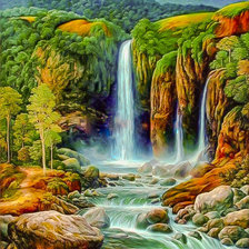 Схема вышивки «Mountain Falls.»