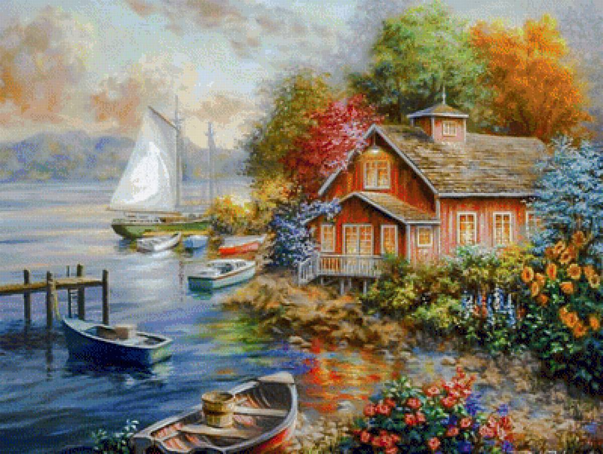 Peaceful Mooring. - nicky boheme.scenarys.flowers and gardens. - предпросмотр