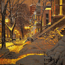 Схема вышивки «зимний вечер»