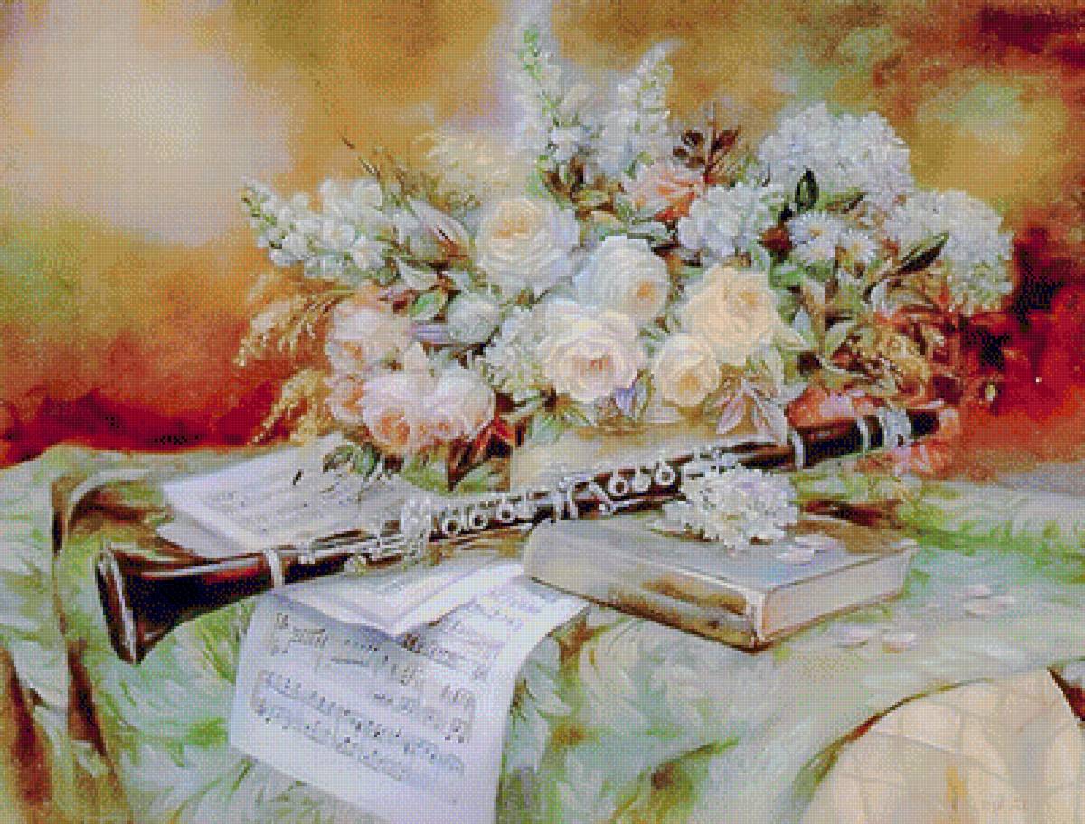 Clarinet Ensemble. - lena liu painter.flowers and gardens.music. - предпросмотр