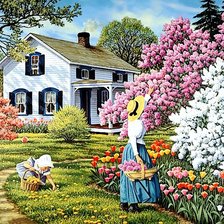 Схема вышивки «Весенний сад»