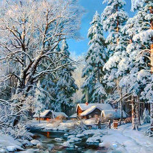 Схема вышивки «Winter Forest.»