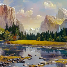 Схема вышивки «Splendour in Yosemite.»
