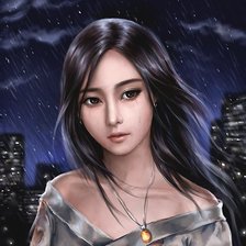 Схема вышивки «Девушка»