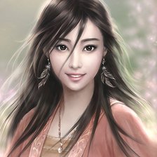 Схема вышивки «Девушка»