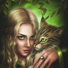 Схема вышивки «Девушка»