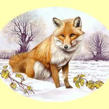 Схема вышивки «Лиса.»