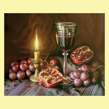 Схема вышивки «Натюрморт со свечой.»