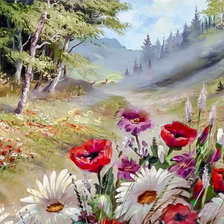 Схема вышивки «Valley Way.»