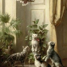 Схема вышивки «котята»