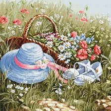 Схема вышивки «лужайка»