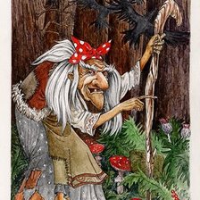 Схема вышивки «баба яга»