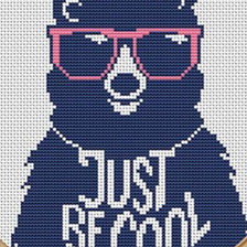 Схема вышивки «Стильные мишки»