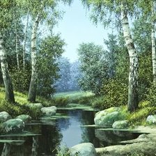 Схема вышивки «пейзаж»