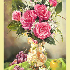 Схема вышивки «Цветочный натюрморт.»