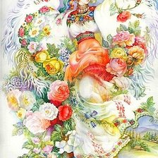 Схема вышивки «Девушка лето»