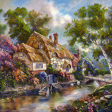 Схема вышивки «Stonewall Cottage.»