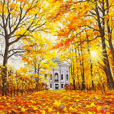 Схема вышивки «Осенний парк»