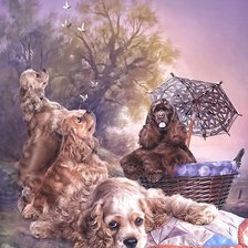 Схема вышивки «Собаки»