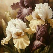 Схема вышивки «пионы»