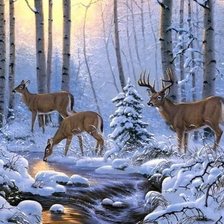 Схема вышивки «Олені»