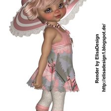 Схема вышивки «РОЗОВАЯ ШЛЯПА»