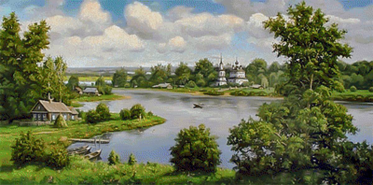 On the River Bank. - sergey hananin painter.scenarys. - предпросмотр