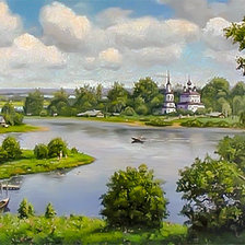 Схема вышивки «On the River Bank.»