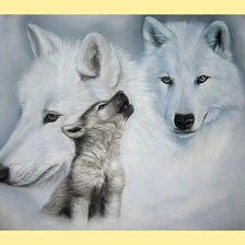 Схема вышивки «Серия "Хищники". Волки»