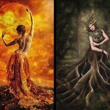 Схема вышивки «Танец стихий»