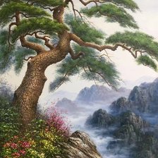 Схема вышивки «пейзаж»