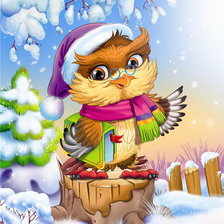 Схема вышивки «Мудрая сова»