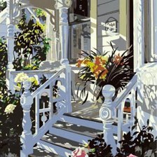 Схема вышивки «Веранда в цветах»