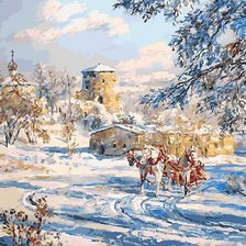 Схема вышивки «Тройка»