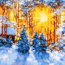 Схема вышивки «Зимнее солнце»