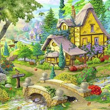 Схема вышивки «пейзаж»