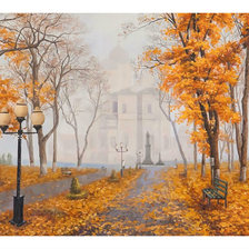 Схема вышивки «Осенний парк.»