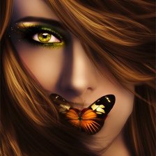 Схема вышивки «vrouw met vlinder»