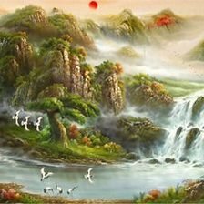 Схема вышивки «Пейзаж»