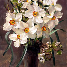 Схема вышивки «нарцисы anchor»