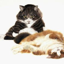 Схема вышивки «кошки»