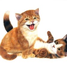 Схема вышивки «котята»